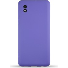 Caseart Samsung Galaxy A01 Core Kapak Içi Kadife Kamera Korumalı Lansman Silikon Kılıf - Mor