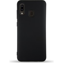 Caseart Samsung Galaxy A20E Kapak Içi Kadife Lansman Silikon Kılıf - Siyah