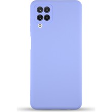 Caseart Samsung Galaxy M12 Kapak Içi Kadife Kamera Korumalı Lansman Silikon Kılıf - Lila