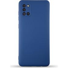 Caseart Samsung Galaxy A31 Kapak Içi Kadife Kamera Korumalı Lansman Silikon Kılıf - Lacivert