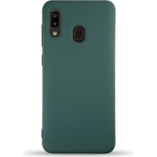 Caseart Samsung Galaxy A20E Kapak Içi Kadife Lansman Silikon Kılıf - Yeşil