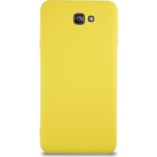 Caseart Samsung Galaxy J7 Prime Kapak Içi Kadife Lansman Silikon Kılıf - Sarı