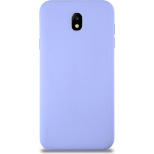 Caseart Samsung Galaxy J7 Pro Kapak Içi Kadife Lansman Silikon Kılıf - Lila