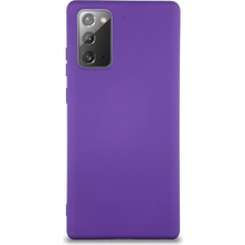Caseart Samsung Galaxy Note 20 Kapak Içi Kadife Lansman Silikon Kılıf - Mor