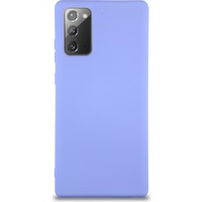 Caseart Samsung Galaxy Note 20 Kapak Içi Kadife Lansman Silikon Kılıf - Lila