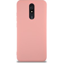 Caseart Xiaomi Redmi 8A Kapak Içi Kadife Lansman Silikon Kılıf - Pembe