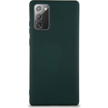 Caseart Samsung Galaxy Note 20 Kapak Içi Kadife Lansman Silikon Kılıf - Yeşil