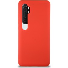 Caseart Xiaomi Mi Note 10 Lite Kapak Içi Kadife Lansman Silikon Kılıf - Kırmızı