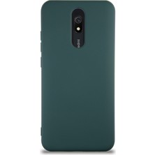 Caseart Xiaomi Redmi 8A Kapak Içi Kadife Lansman Silikon Kılıf - Yeşil