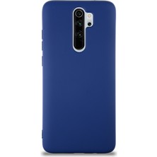 Caseart Xiaomi Redmi Note 8 Pro Kapak Içi Kadife Lansman Silikon Kılıf - Lacivert