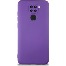Caseart Xiaomi Redmi Note 9 Kapak Içi Kadife Kamera Korumalı Lansman Silikon Kılıf - Mor