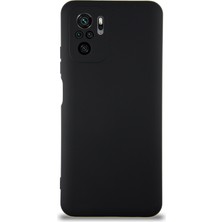 Caseart Xiaomi Redmi Note 10S Kapak Içi Kadife Kamera Korumalı Lansman Silikon Kılıf - Siyah