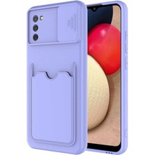 Kilifone - Galaxy A02S - Kılıf ​slayt Sürgülü Kart Bölmeli Kartix Kapak