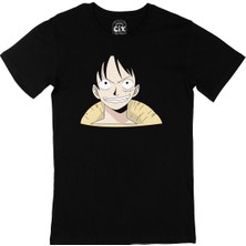 Cix One Piece Monkey D. Luffy Siyah T-Shirt