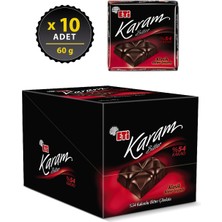 Eti Karam %54 Kakaolu Bitter Çikolata 60 g x 10 Adet