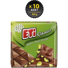 Eti Antep Fıstıklı Kare Çikolata 60 g x 10 Adet