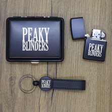 Ada Lazer Kişiye Özel Peaky Blinders Metal Tabaka, Zippo Çakmak ve Anahtarlık Seti