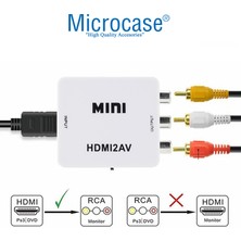 Microcase HDMI To Rca Tos Av Çevirici Dönüştürücü 1080P Mini HDMI2AV Video Conventer - AL2665