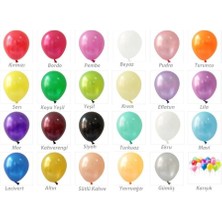 Hknys 35 Adet Metalik Kırmızı, Kahverengi -Nişan-Parti-Düğün Balonu