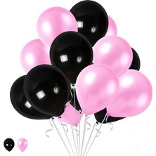 Hknys 20 Adet Pempe, Siyah Balon-Uçan- Balon-Parti Sehri
