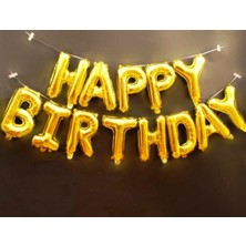Hknys Happy Bırthday Altın(Gold Folyo Balon- Dogum Günü Balonu