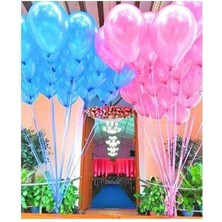 Hknys 25 Adetmetalik Sedefli Pempe, Açık Mavi Balon-Uçan- Balon-Parti Sehri