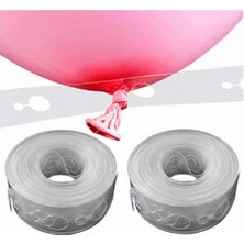 Hknys 100ADET Metalik Pempe, Beyaz Balon + 5 Metre Balon Zinciri