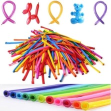 Hknys Renkli Sosis Balon  25 Adet  Palyaço Balonu Karışık Renk