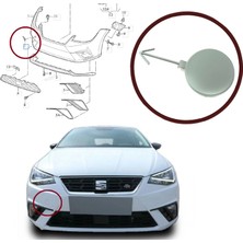 Bross Otomotiv BSP1031 Seat Ibiza 2017-2021 Için Ön Tampon Çeki Demir Kapağı 6F0807241 Astarlı