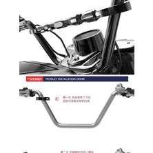 Profisher Cnc Alüminyum Motosiklet Gidon Crossbar Ayarlanabilir Uzunluk