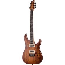 Schecter C-1 Exotic Spalted Maple Elektro Gitar (Satin Natural Vintage Burst)
