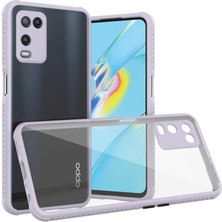 noktaks - Oppo A54 4G - Kılıf ​​Arkası Şeffaf Sert Kaff Kapak - Mor