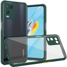 Kilifone - Oppo A54 4g - Kılıf ​​kenarları Tırtıklı Renkli Düğmeli Kaff Kapak