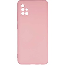 CoverZone Galaxy A51 Kılıf Delux Silkytermoplastik Kılıf Açık Pembe