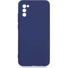 CoverZone Galaxy A02S Kılıf Delux Silkytermoplastik Kılıf Lacivert