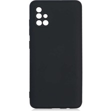 CoverZone Galaxy A51 Kılıf Delux Silkytermoplastik Kılıf Siyah