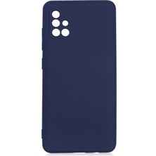 CoverZone Galaxy A51 Kılıf Delux Silkytermoplastik Kılıf Lacivert