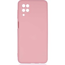 CoverZone Galaxy A12 Kılıf Delux Silkytermoplastik Kılıf Açık Pembe