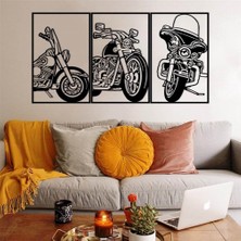 Baupor 3'lü Motor Metal Duvar Dekoru