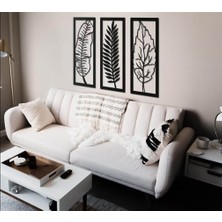 Baupor 3'lü Yaprak Metal Duvar Dekoru