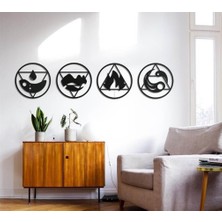 Baupor 4 Element Metal Duvar Dekoru