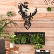 Baupor Deer Forest Metal Duvar Dekoru