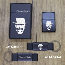 Ada Lazer Kişiye Özel Heisenberg Metal Sigara Kutusu, Zippo Çakmak ve Anahtarlık Seti