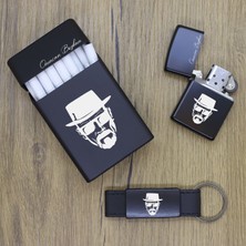 Ada Lazer Kişiye Özel Heisenberg Metal Sigara Kutusu, Zippo Çakmak ve Anahtarlık Seti