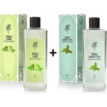 Rebul Lıme Kolonya 270 ml Cam Şişe + Rebul Green Tea Kolonya 270 ml Cam Şişe