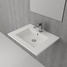 Bocchı Mılano Etajerli Lavabo 60 cm - Parlak Beyaz