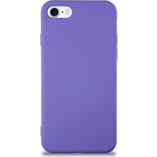 Case World Caseworld Apple iPhone 8 Kapak Içi Kadife Lansman Silikon Kılıf - Mor