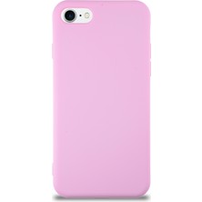 Case World Caseworld Apple iPhone Se 2020 Kapak Içi Kadife Lansman Silikon Kılıf - Pembe