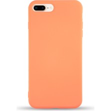 Case World Caseworld Apple iPhone 7 Plus Kapak Içi Kadife Lansman Silikon Kılıf - Turuncu