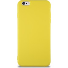 Case World Caseworld Apple iPhone 6s Plus Kapak Içi Kadife Lansman Silikon Kılıf - Sarı